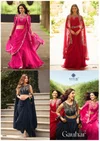 Gauhar By Sayuri Gerogette Embridery Indo Western Lehenga
